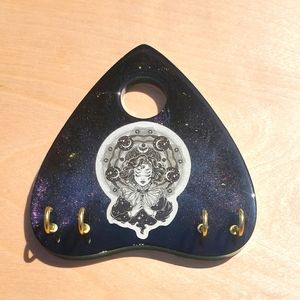 Planchette Key Holder for Wall/ Resin Decor/ Handmade/ Color Shifting/ Ouija